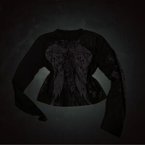 angel wing long sleeves top